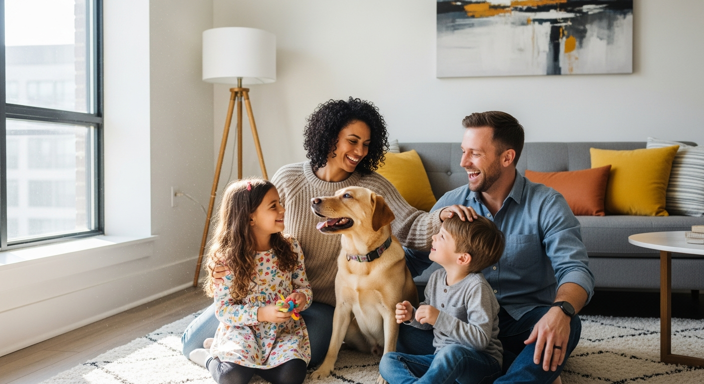 Happy Texas family with ESA